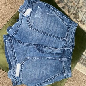 High Waisted Blue Jean Shorts